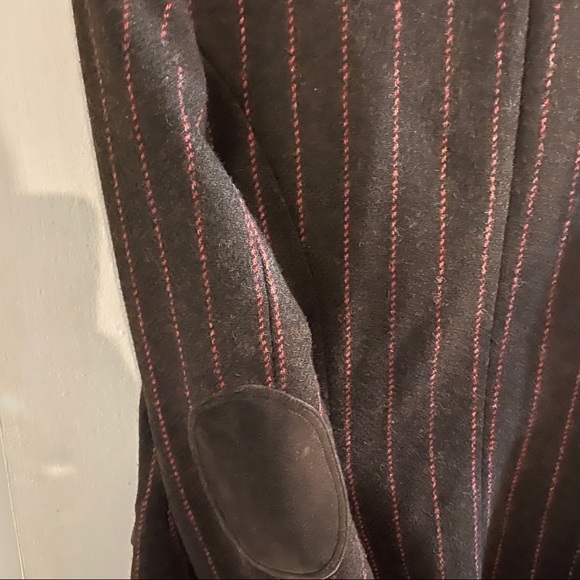 Boden Brown Wool Salmon Broken Stripe Blazer 8 - Picture 4 of 7